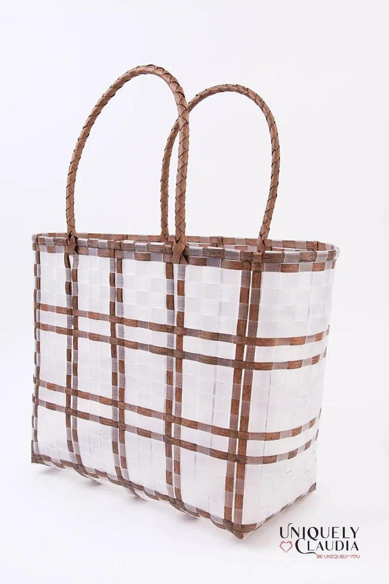 Beach Totes | The Hamptons Tan Basket Beach Tote | Uniquely Claudia Boutique