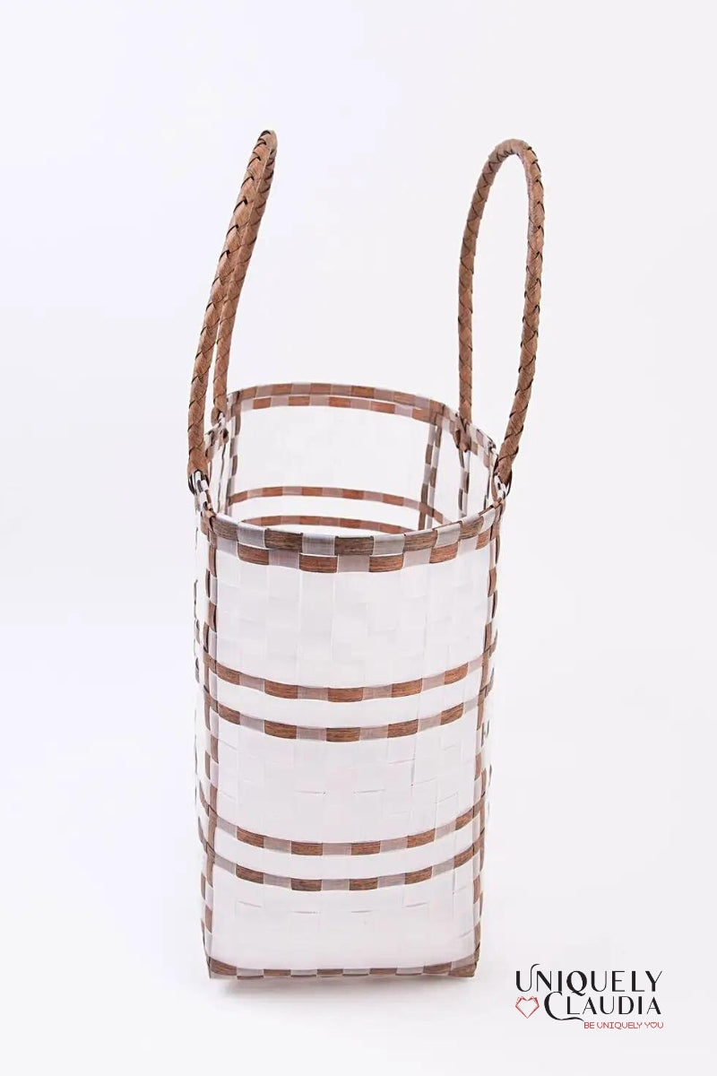 Beach Totes | The Hamptons Tan Basket Beach Tote | Uniquely Claudia Boutique