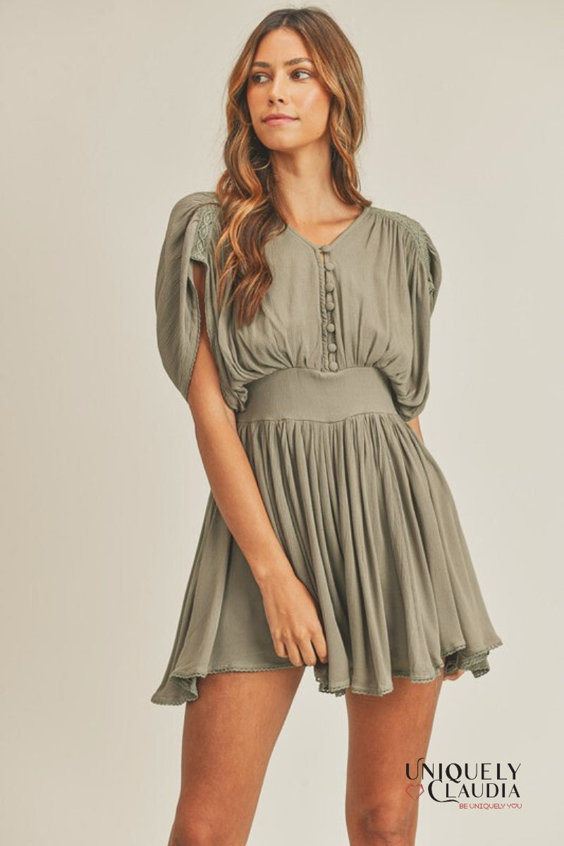rompers that look like short dresses Short Sequin Prom Romper with Detachable Ruffle Neon Pink / 0
