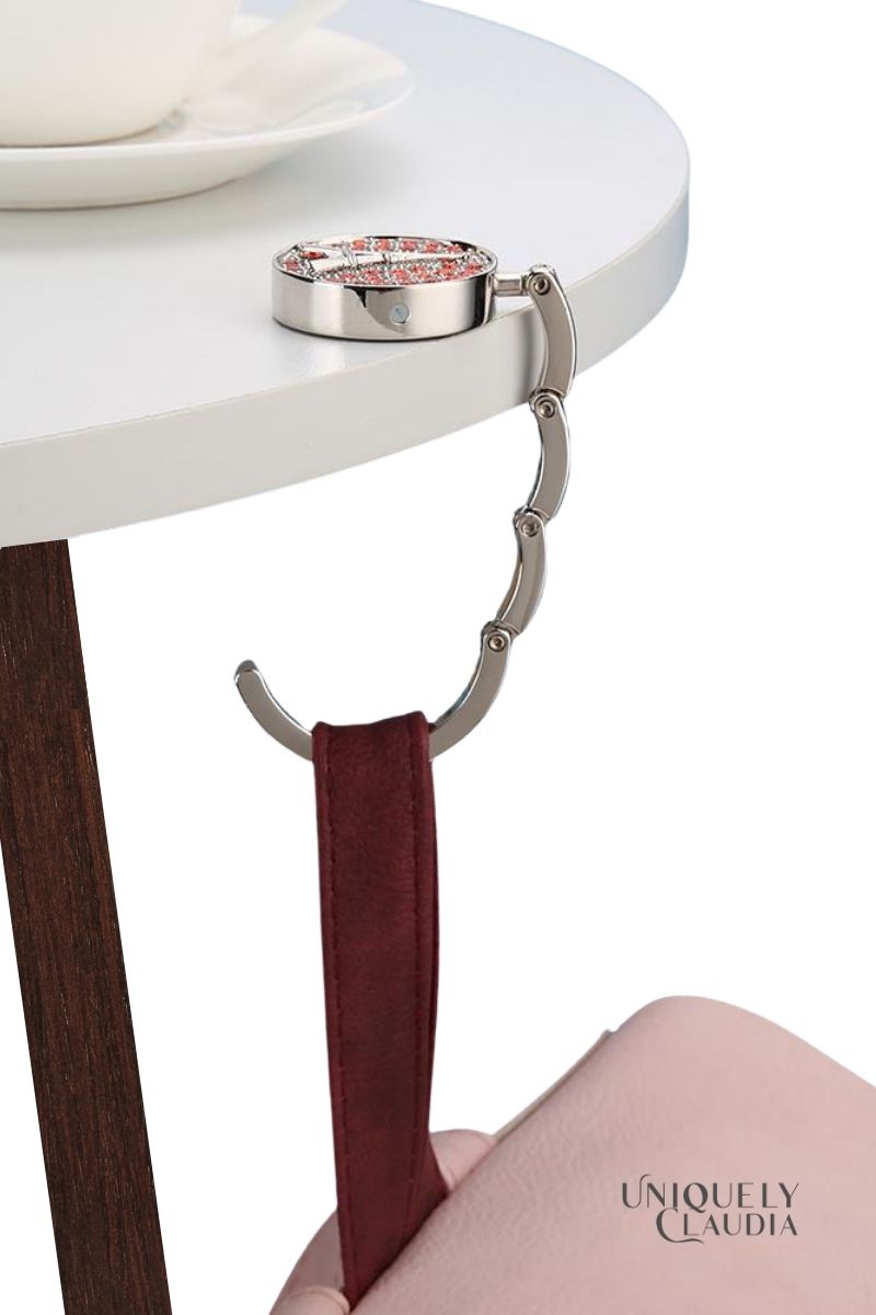 Paris Rhinestone Folding Handbag Hook | Uniquely Claudia