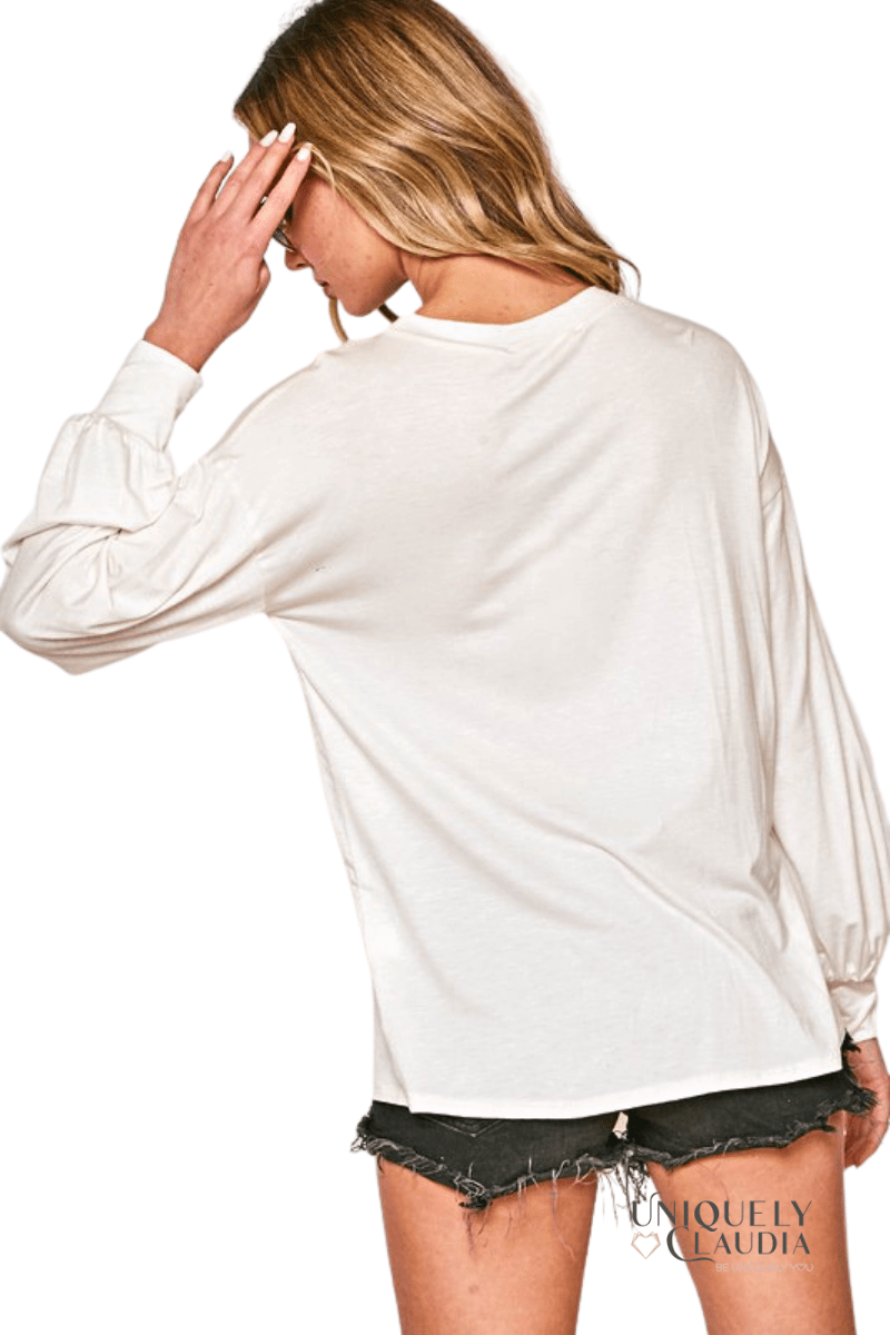 Heart In Love Long-Sleeve Top - UNIQUELY CLAUDIA
