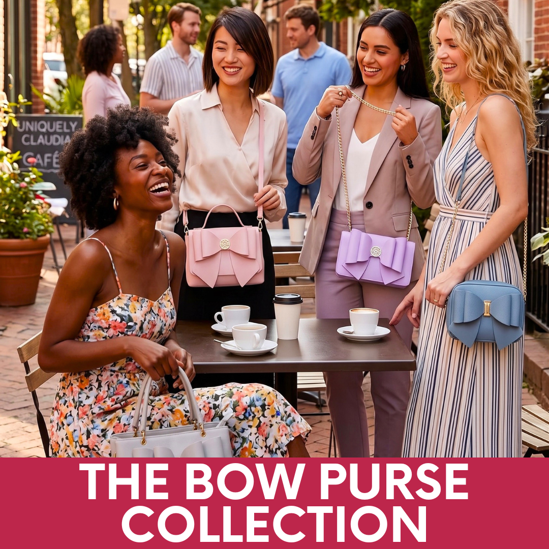 The Bow Purse Collection at Uniquely Claudia celebrates a soft, "coquette" aesthetic, blending timeless charm with a playful, modern spirit.