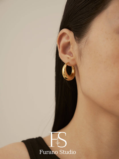 18k Gold Plated Hoop Earrings - Uniquely Claudia Boutique