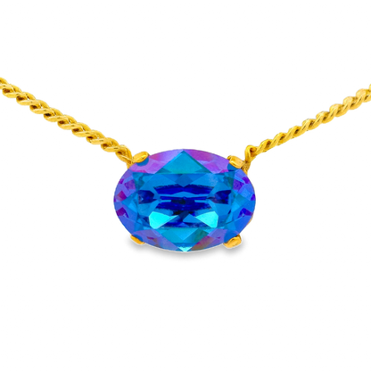 TOVA Iza Candy Crush Fuchsia Matte Necklace - Uniquely Claudia Boutique