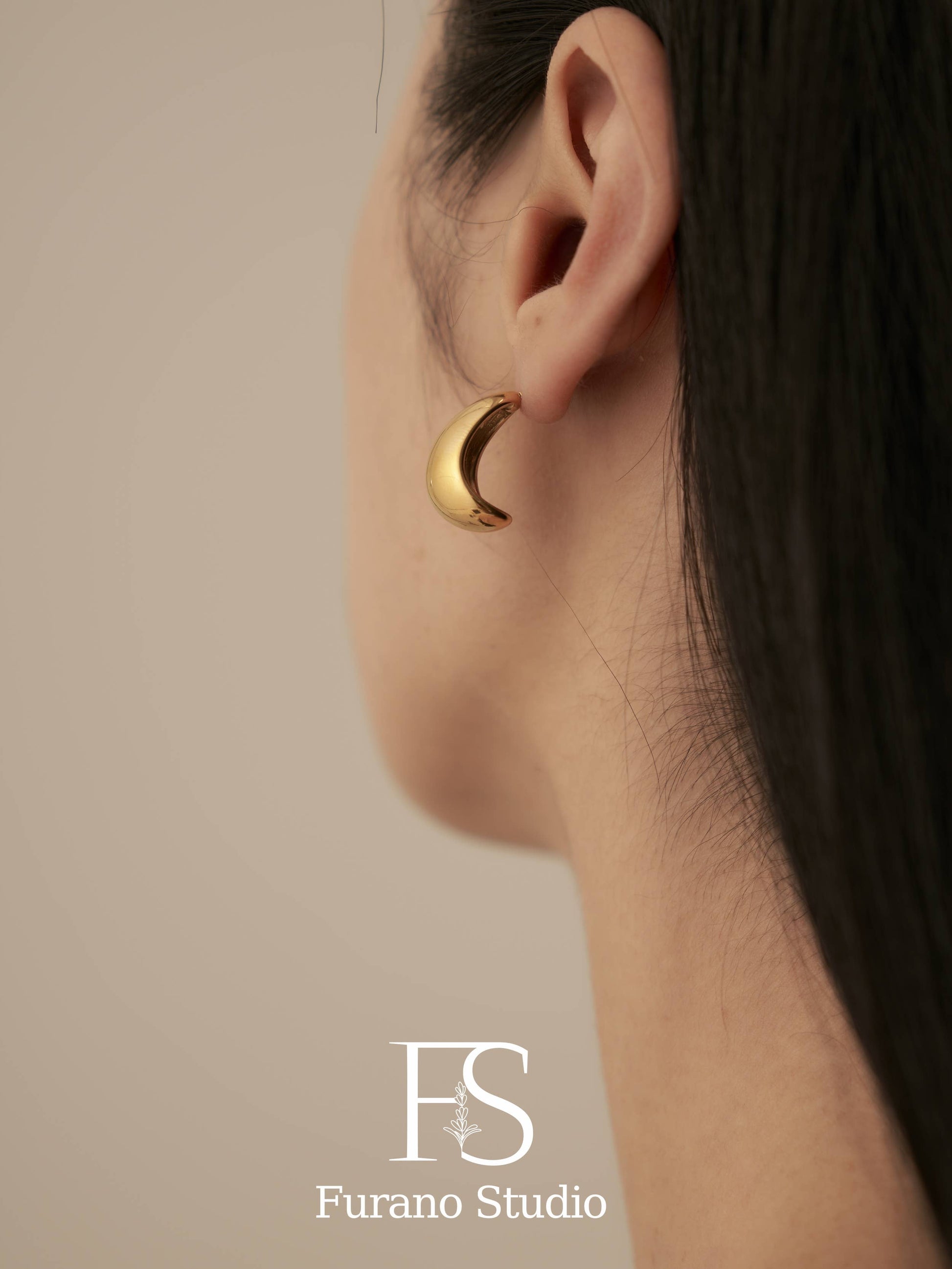 Gold Half Hoop 18k Gold Plated Earrings - Uniquely Claudia Boutique
