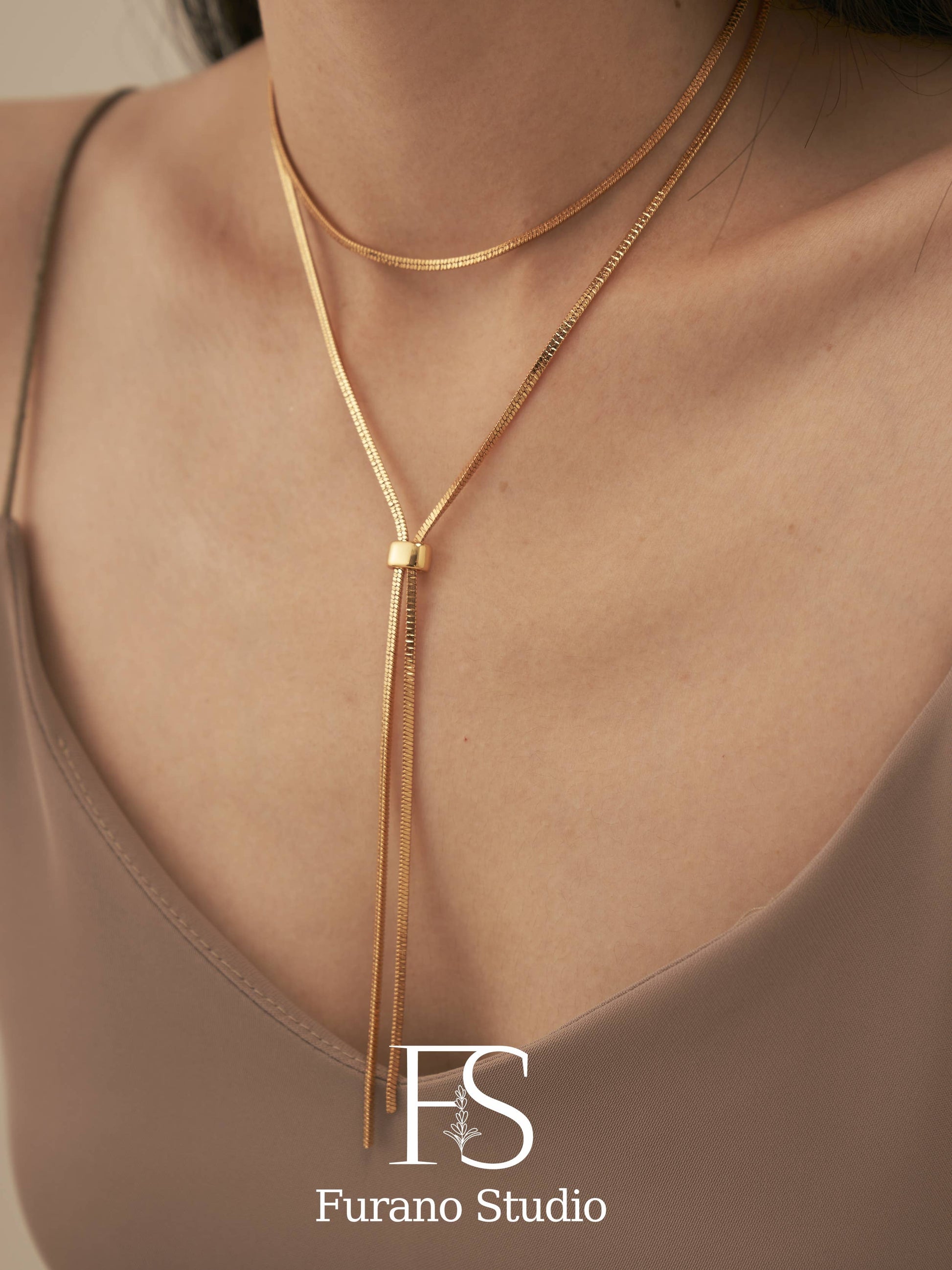 18K Gold Plated Lariat Necklace - Uniquely Claudia Boutique