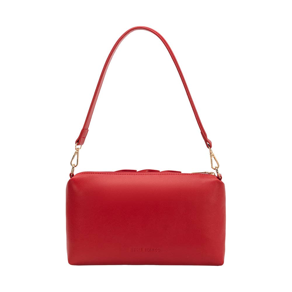 Florence Red Recycled Vegan Leather Shoulder Bag - Uniquely Claudia Boutique