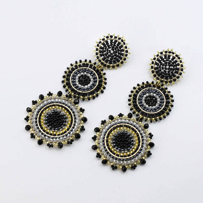 Chelsea Black Beaded Earrings - Uniquely Claudia Boutique
