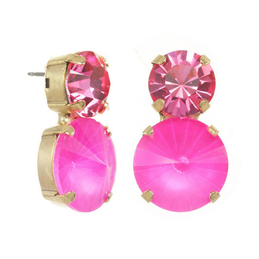 TOVA Maegan Electric Pink Earrings