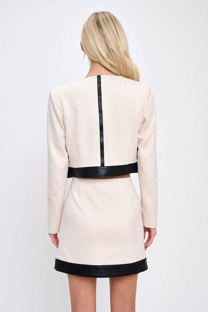The Monochrome Maven Two-Piece Skirt Set