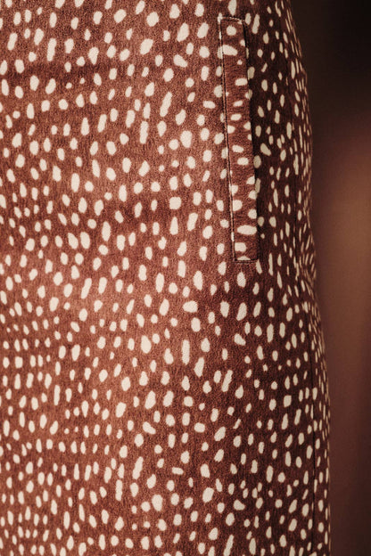 Mid Waist Deer Animal Print Suede A-Line Mini Skirt - Uniquely Claudia Boutique
