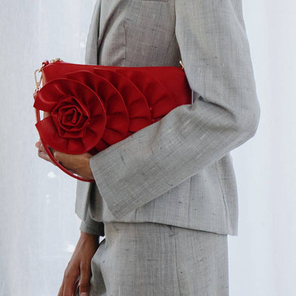 Florence Red Recycled Vegan Leather Shoulder Bag - Uniquely Claudia Boutique