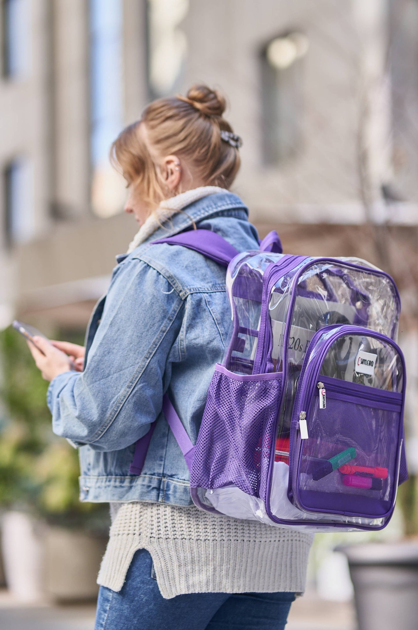 Purple Clear Backpack | Uniquely Claudia Boutique