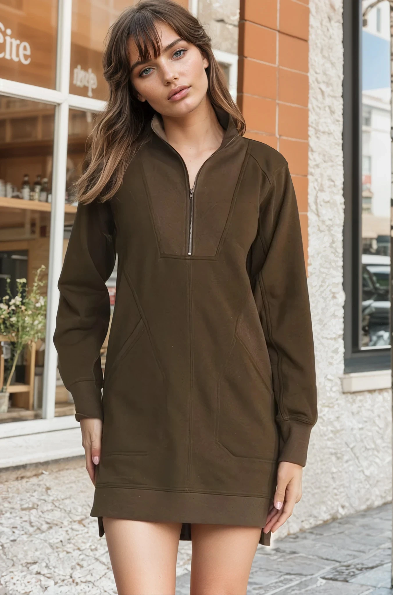Dana Textured Sweatshirt Dress - Uniquely Claudia Boutique