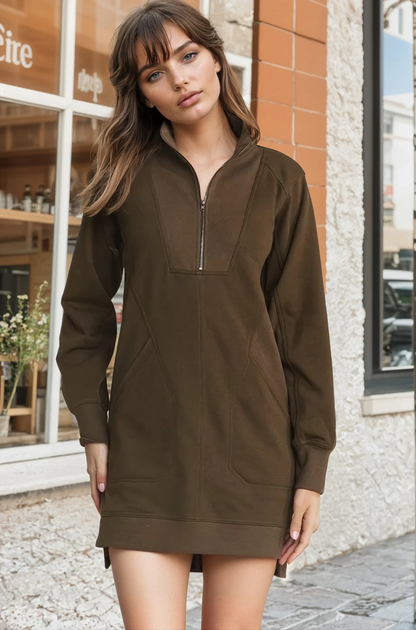 Dana Textured Sweatshirt Dress - Uniquely Claudia Boutique