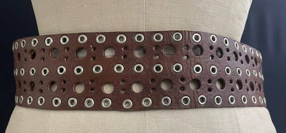 Leather belt perforated B4104 - Uniquely Claudia Boutique