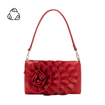 Florence Red Recycled Vegan Leather Shoulder Bag - Uniquely Claudia Boutique