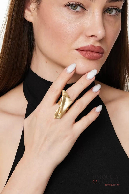 Abstract Triangle Adjustable Ring | Uniquely Claudia Boutique 