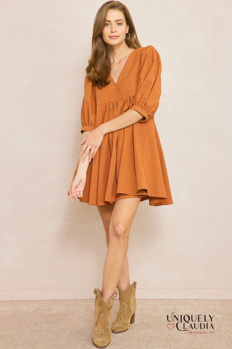 Alexis Puff Sleeves Babydoll Dress | Uniquely Claudia Boutique