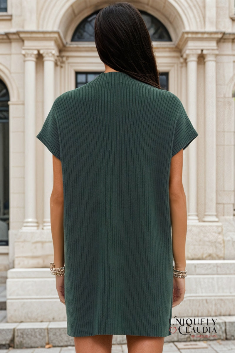 Andrea Ribbed Knit Sweater Dress | Uniquely Claudia Boutique