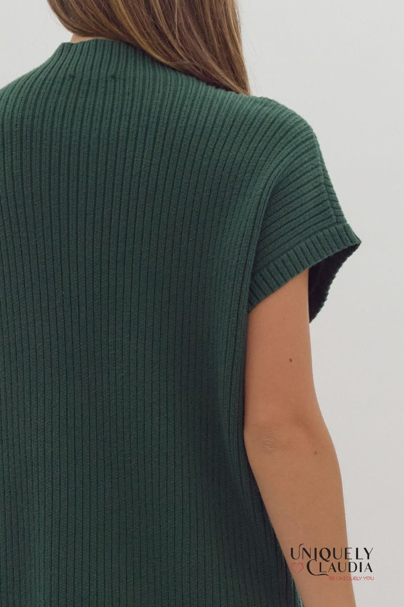 Andrea Ribbed Knit Sweater Dress | Uniquely Claudia Boutique