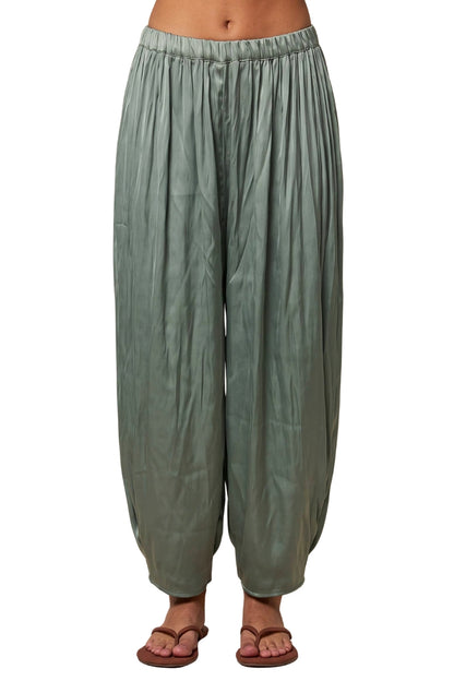 Annalee Satin Gathered Zip Up Jacket & Elastic Waist Barrel Pants
