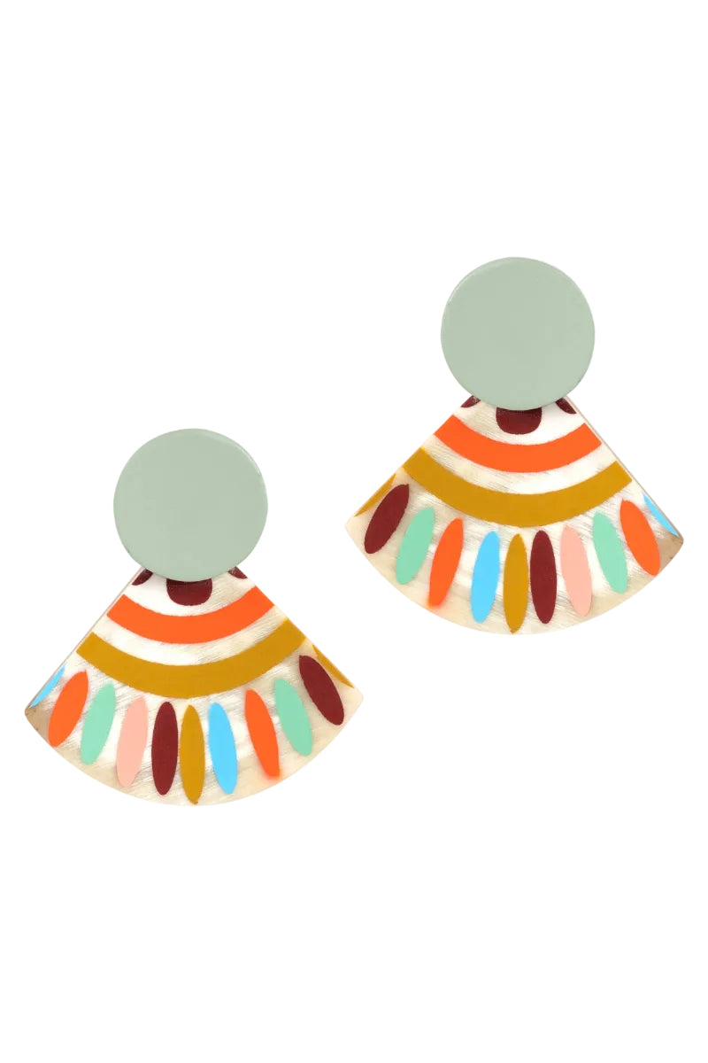 Apricot Sunset Tile Earrings - Uniquely Claudia Boutique