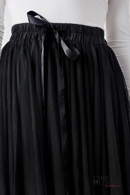 Aria Black Tulle Maxi Skirt | Uniquely Claudia Boutique 