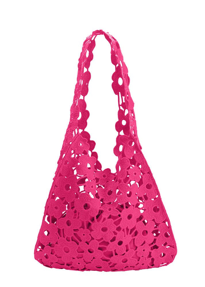 Aster Hot Pink Shoulder Lace Bag | Uniquely Claudia Boutique 