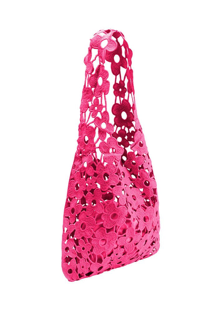 Aster Hot Pink Shoulder Lace Bag | Uniquely Claudia Boutique 