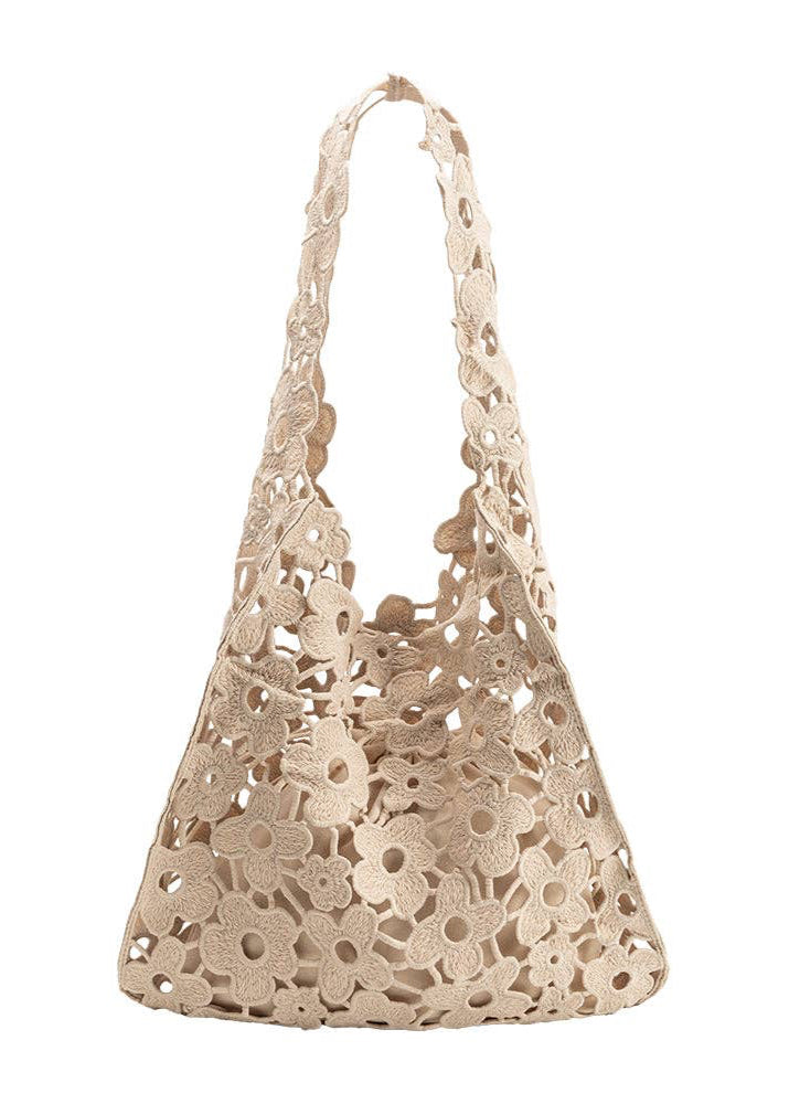 Aster Taupe Shoulder Lace Bag | Uniquely Claudia Boutique