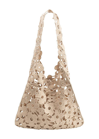 Aster Taupe Shoulder Lace Bag | Uniquely Claudia Boutique
