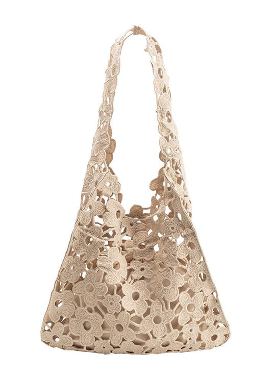Aster Taupe Shoulder Lace Bag | Uniquely Claudia Boutique