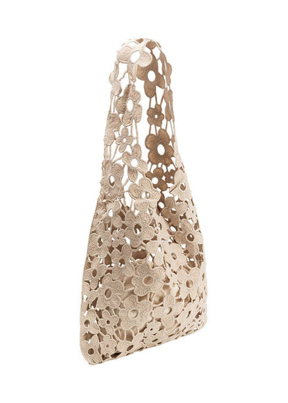 Aster Taupe Shoulder Lace Bag | Uniquely Claudia Boutique