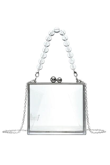 Bella Top Handle Clear Clutch | Uniquely Claudia 