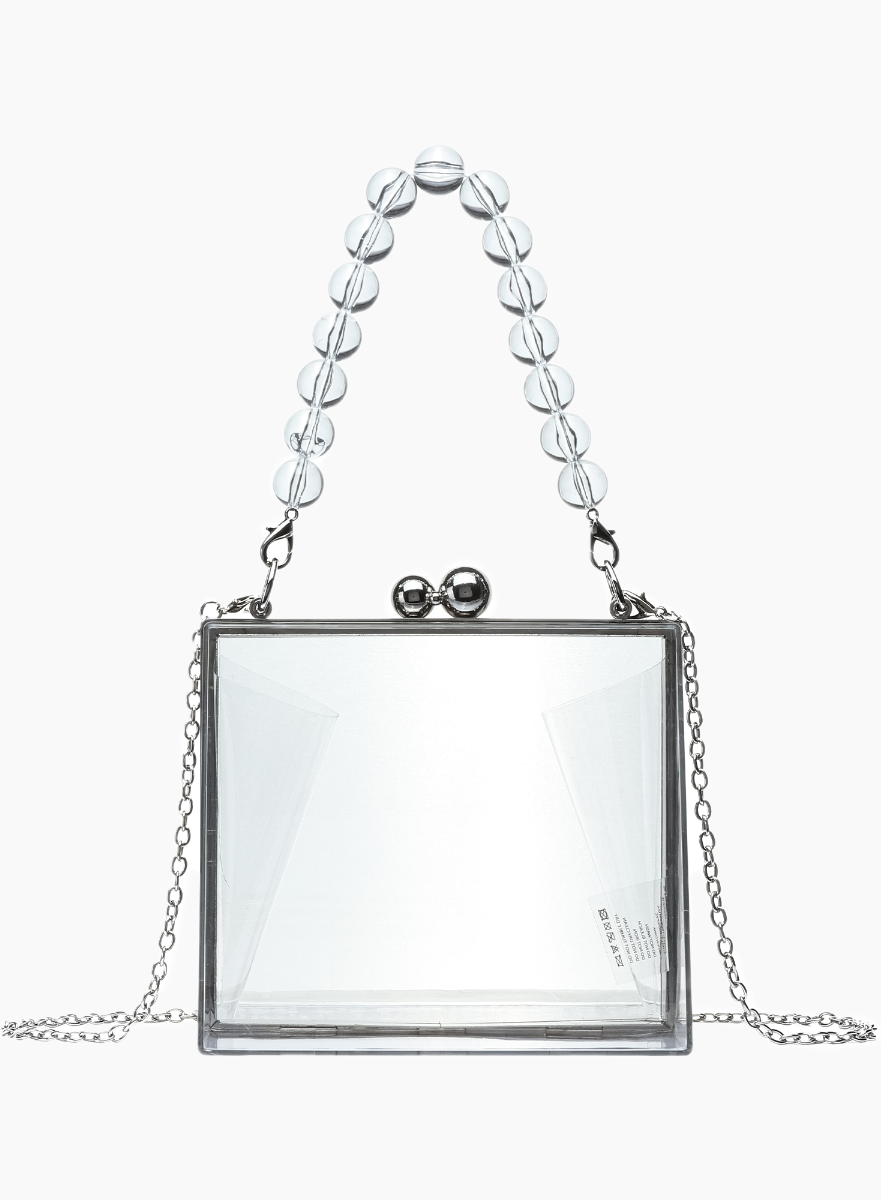 Bella Top Handle Clear Clutch | Uniquely Claudia 