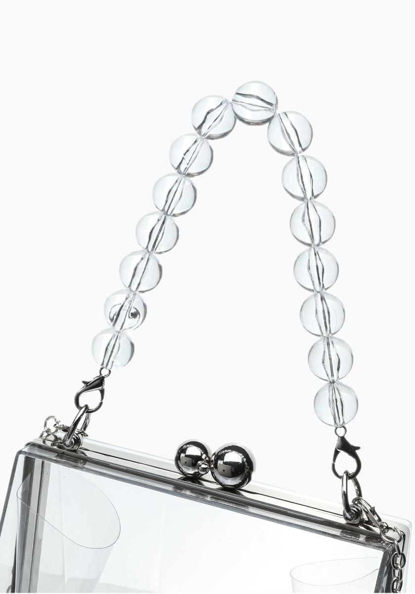 Bella Top Handle Clear Clutch | Uniquely Claudia 