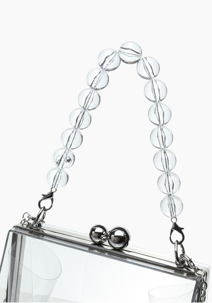 Bella Top Handle Clear Clutch | Uniquely Claudia 