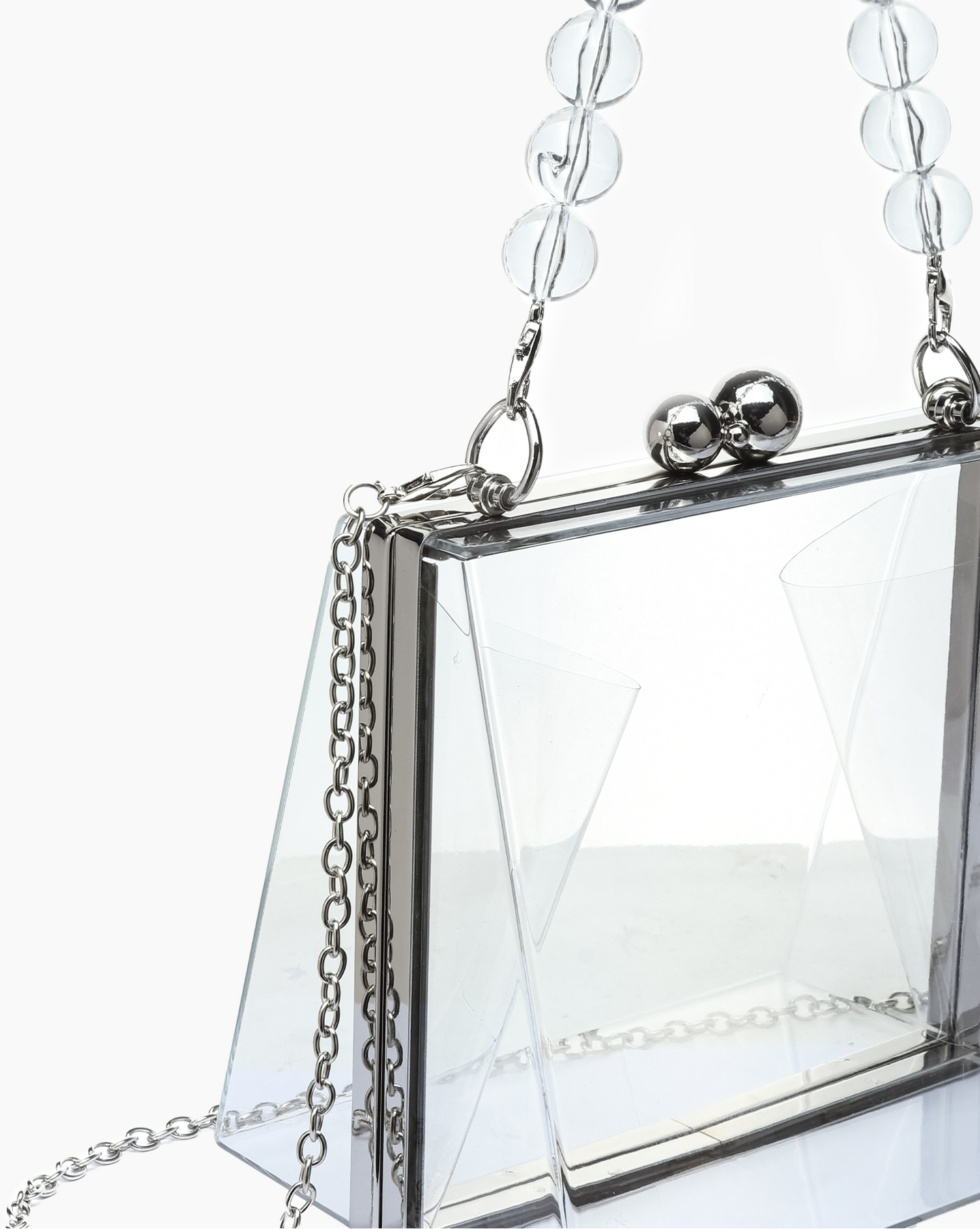 Bella Top Handle Clear Clutch | Uniquely Claudia 
