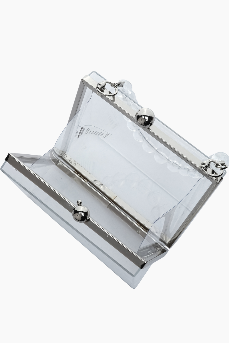Bella Top Handle Clear Clutch | Uniquely Claudia 
