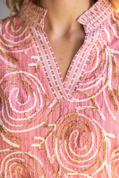 Breanna Detailed Multi Embroidery Top - Uniquely Claudia Boutique