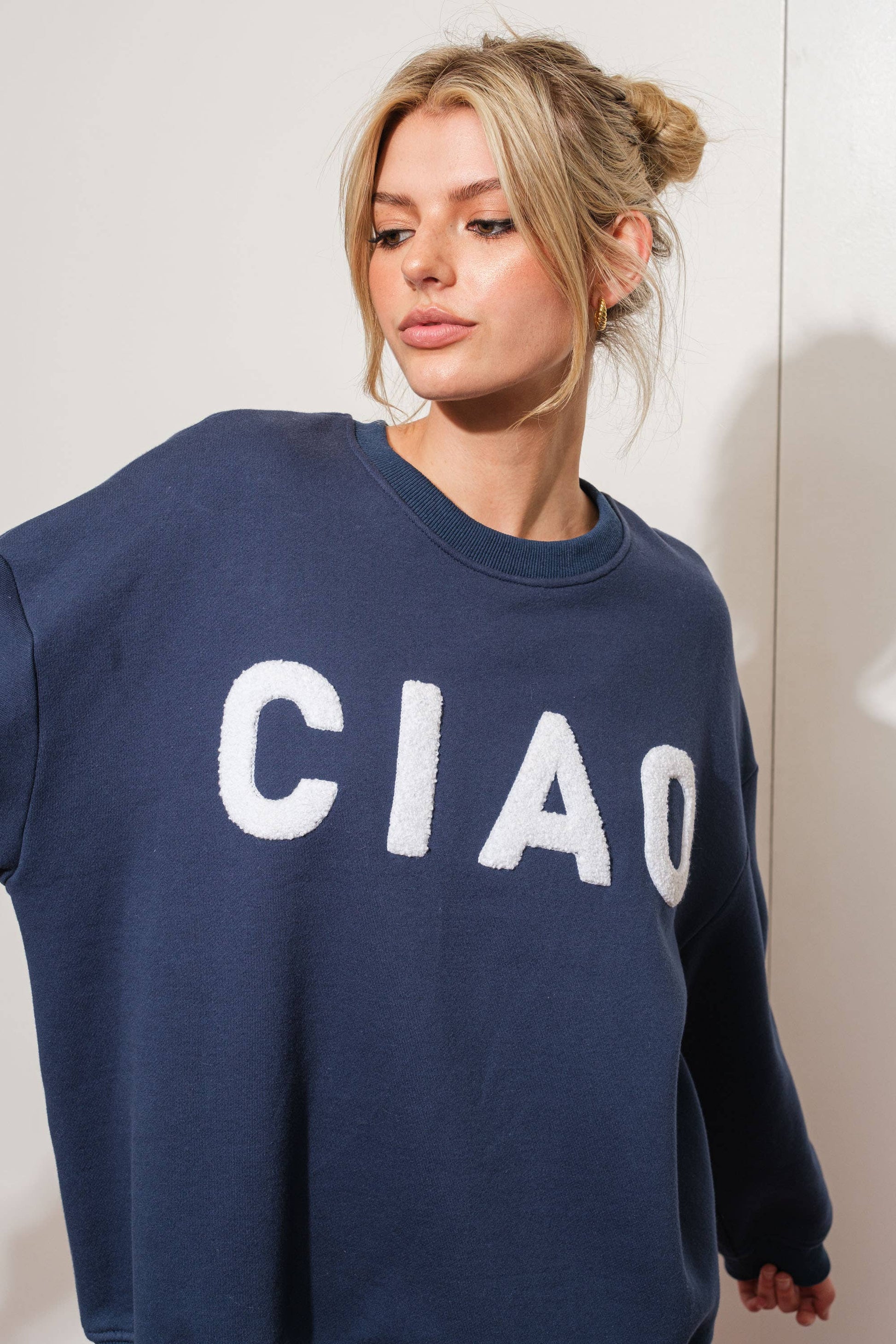 CIAO Patch Sweatshirt | Uniquely Claudia Boutique 