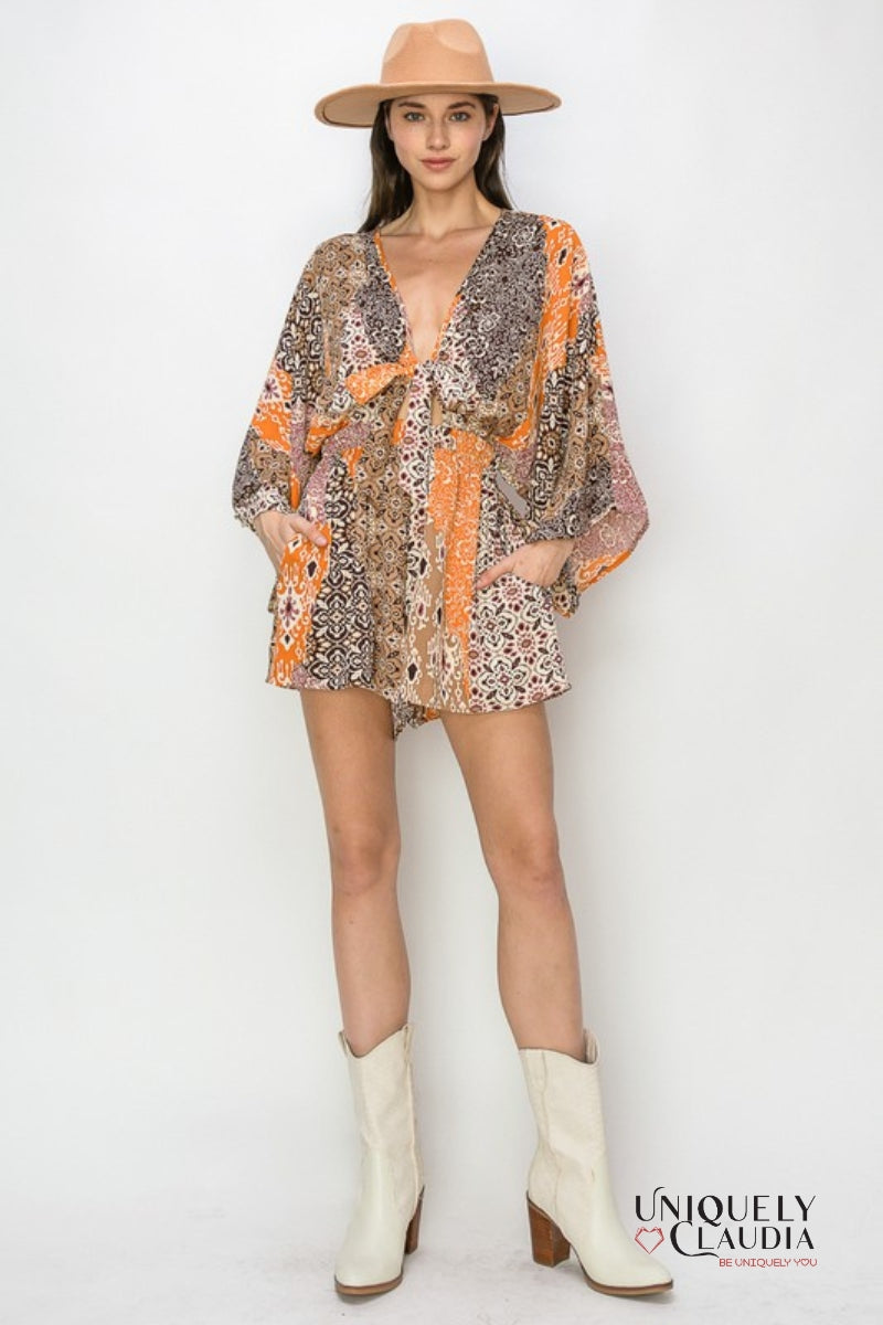 Karina Boho Chic Romper | Uniquely Claudia Boutique