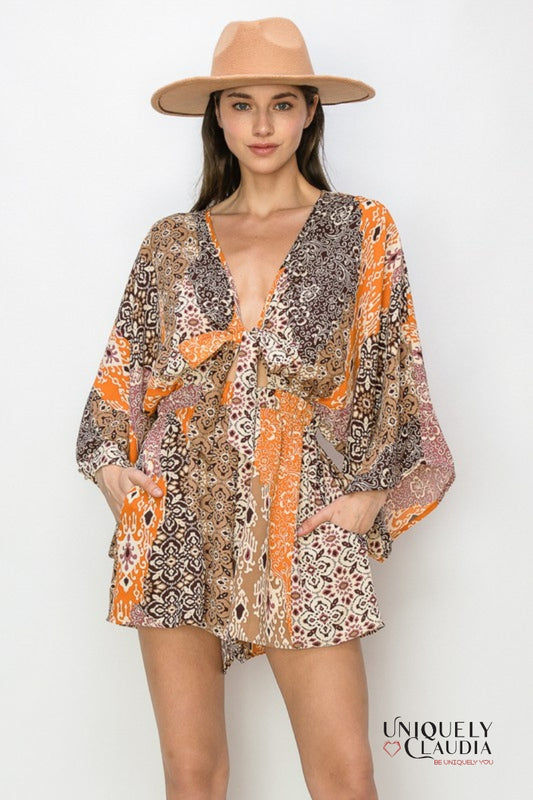 Karina Boho Chic Romper | Uniquely Claudia Boutique
