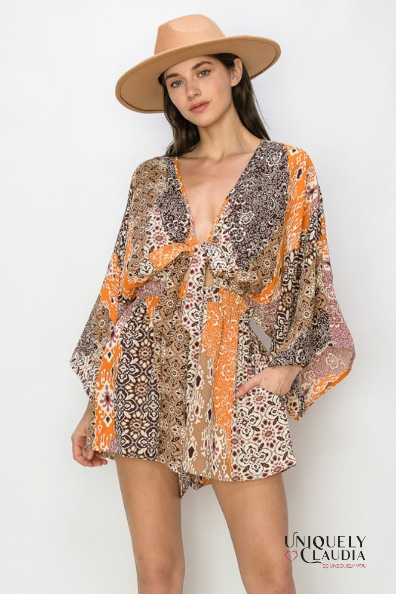 Karina Boho Chic Romper | Uniquely Claudia Boutique