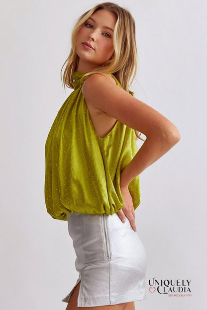 Carola Embellished Halter Top | Uniquely Claudia Boutique