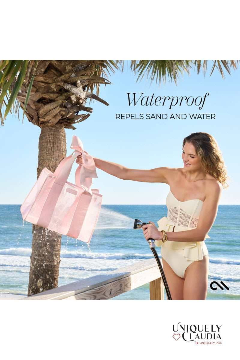 Case-Mate Bow Beach Tote With Phone Pouch | Uniquely Claudia 