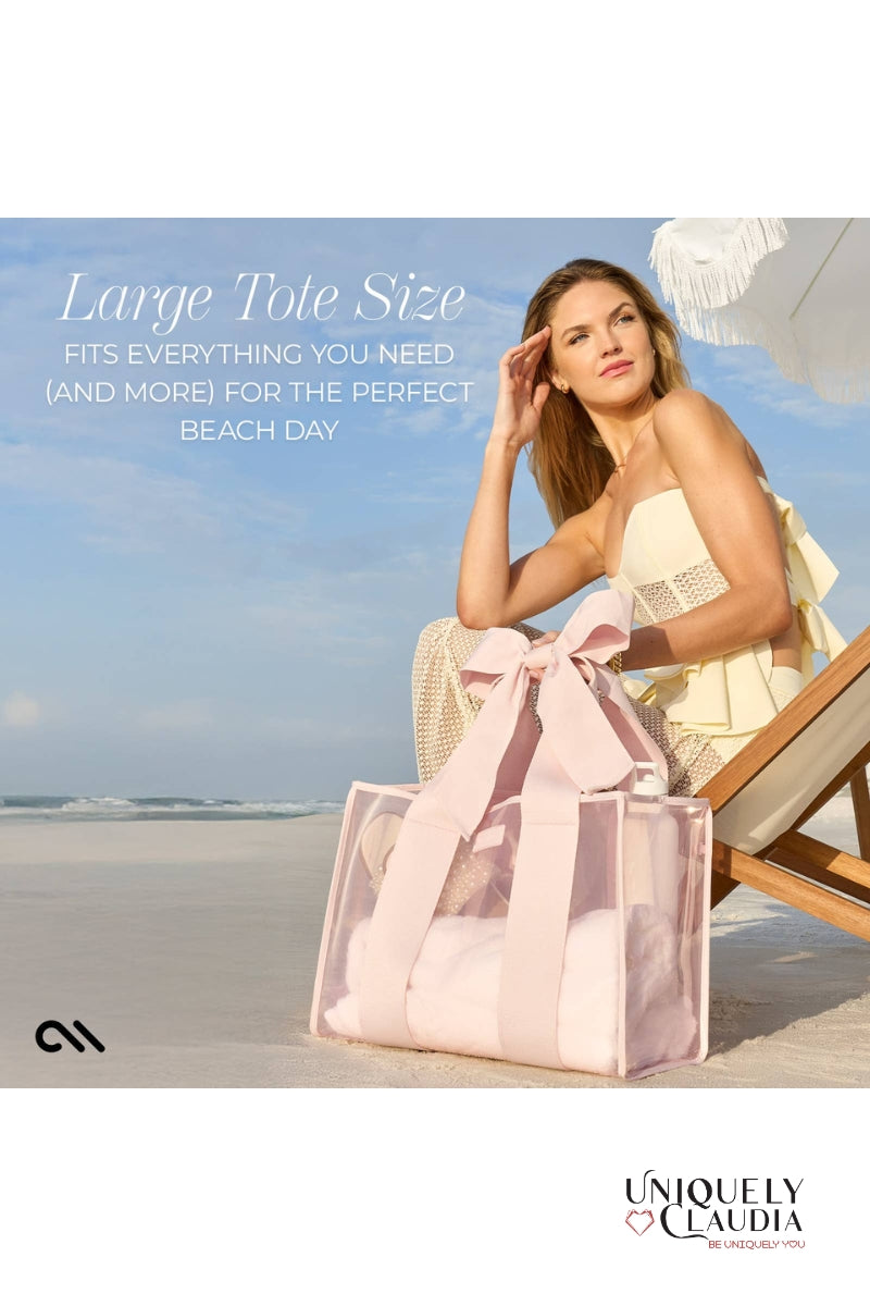 Case-Mate Bow Beach Tote With Phone Pouch | Uniquely Claudia 