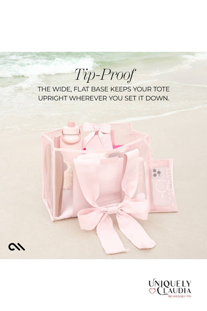 Case-Mate Bow Beach Tote With Phone Pouch | Uniquely Claudia 