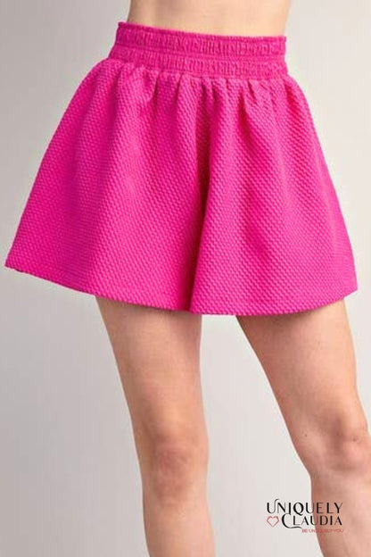 Catalina Round Neckline Balloon Sleeve Top & Short Set